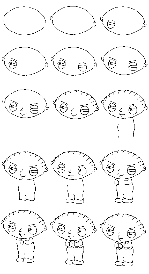 how to draw stewie delineation