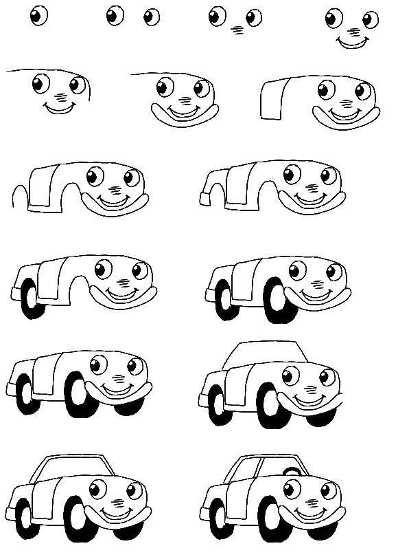 cartoon car pictures. Learn to Draw a Cartoon Car