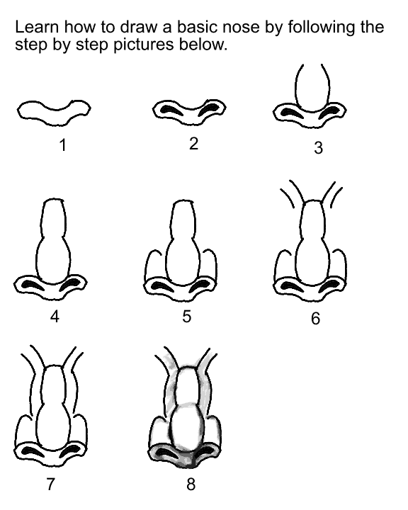 noses to draw. draw a basic nose