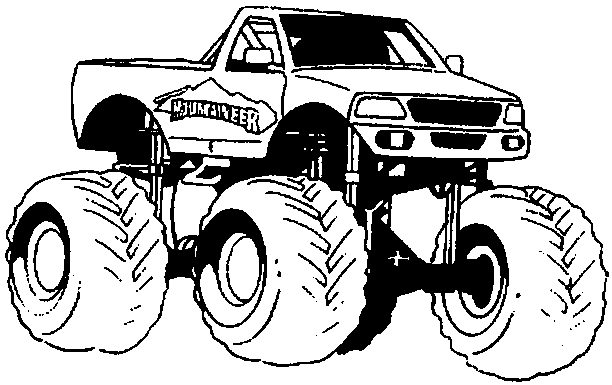 Cartoon Critters - monster trucks coloring pages